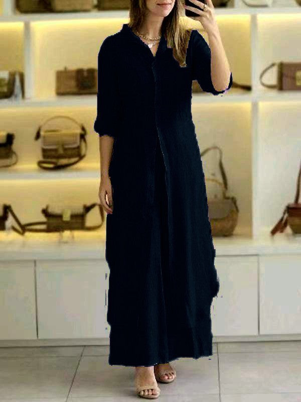 Women's Linen Elegant Long-sleeved Two-piece Set Fashion Casual Suit