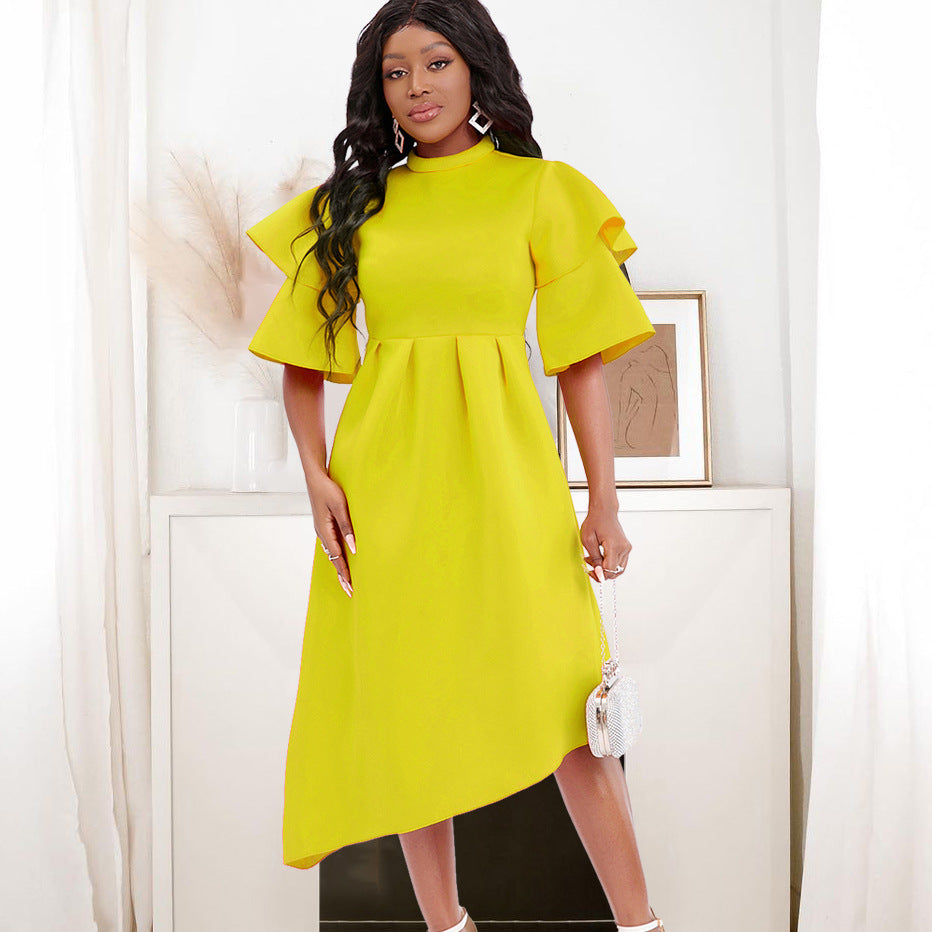 Women's Large Summer Fashion Elegant Sleeve Banquet Dress