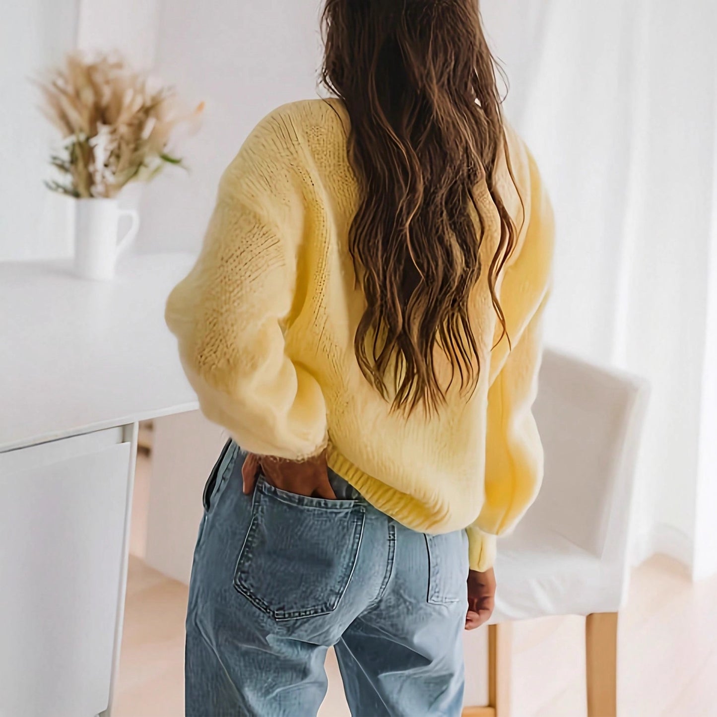 Elegant Casual Lazy Knitted Pullover Loose Sweaters