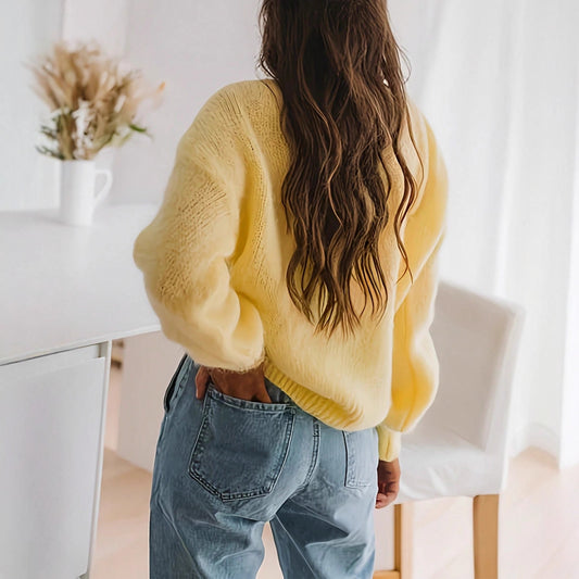 Elegant Casual Lazy Knitted Pullover Loose Sweaters