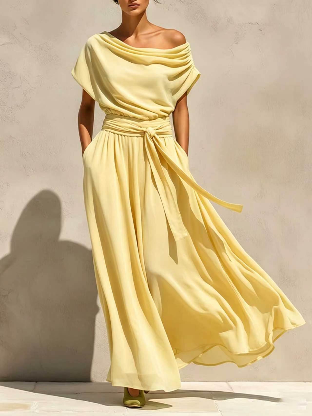 Women's Solid Color Waist Tight Slimming Boat Clothing