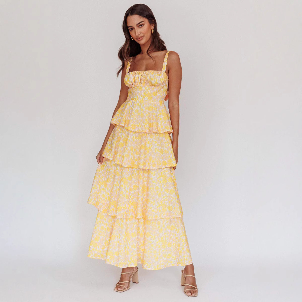 Bow Floral Dress Holiday Party Temperament Dresses