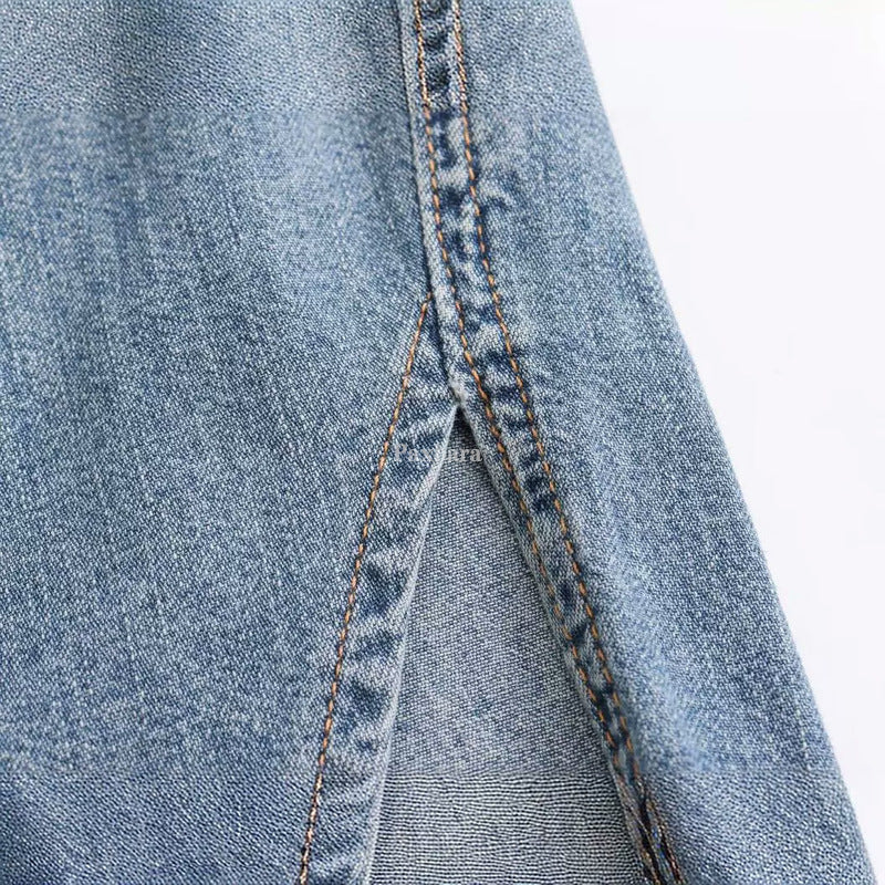 Women's Irregular Lapel Beveled Single-breasted Gradient Do The Old Cowboy Jackets