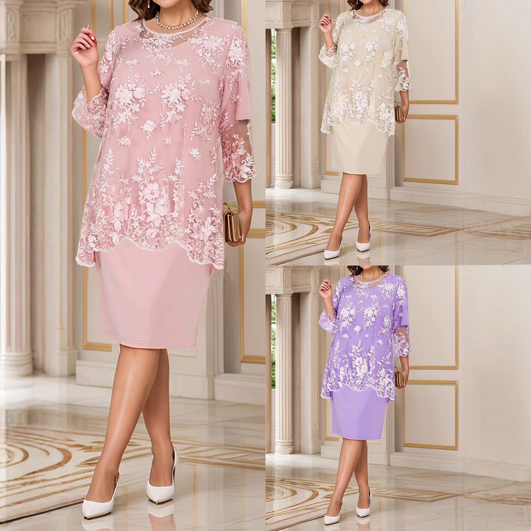 Stylish Popular Women's Lace Two-piece For Suits