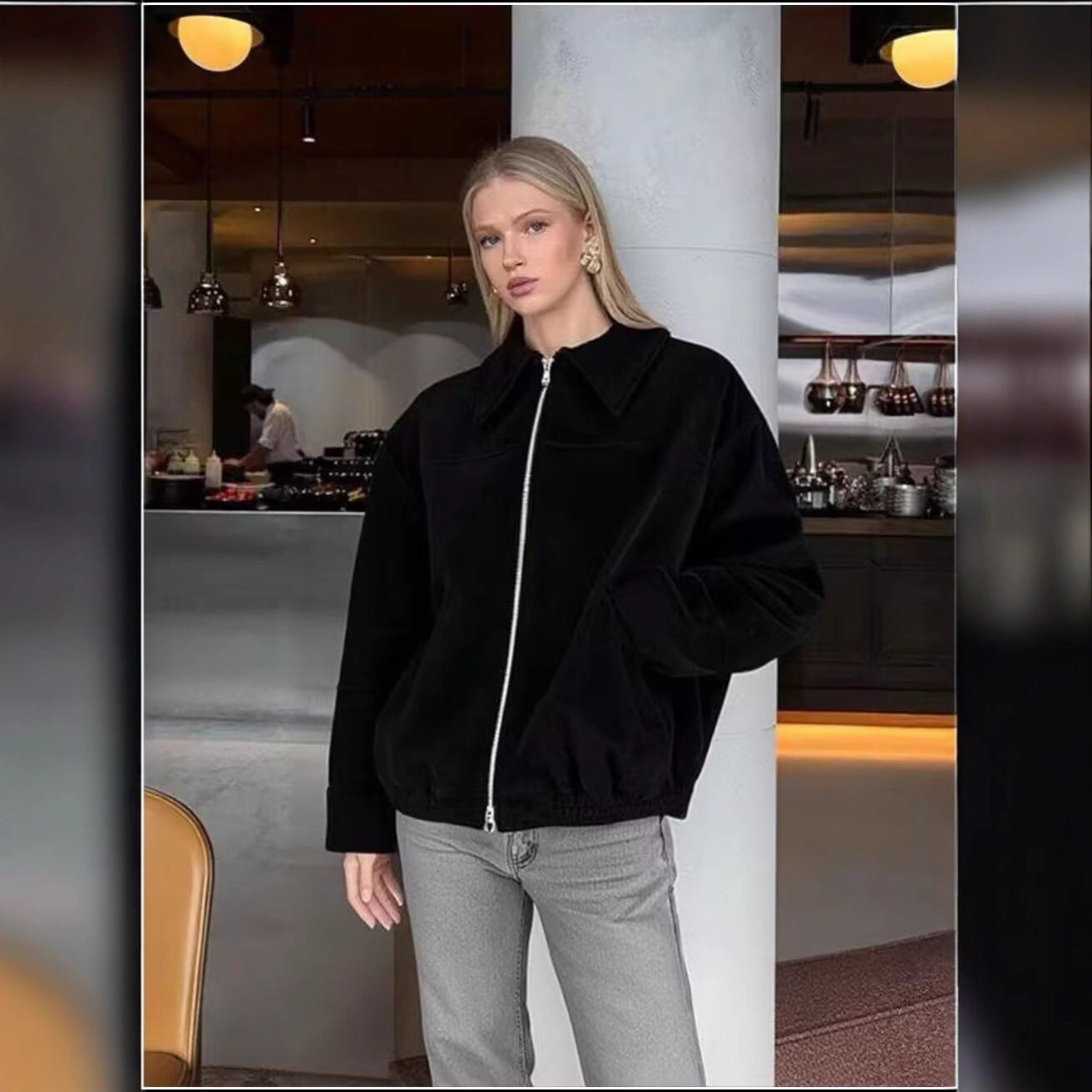 Women's Versatile Cool Casual Suede Bomber Jackets