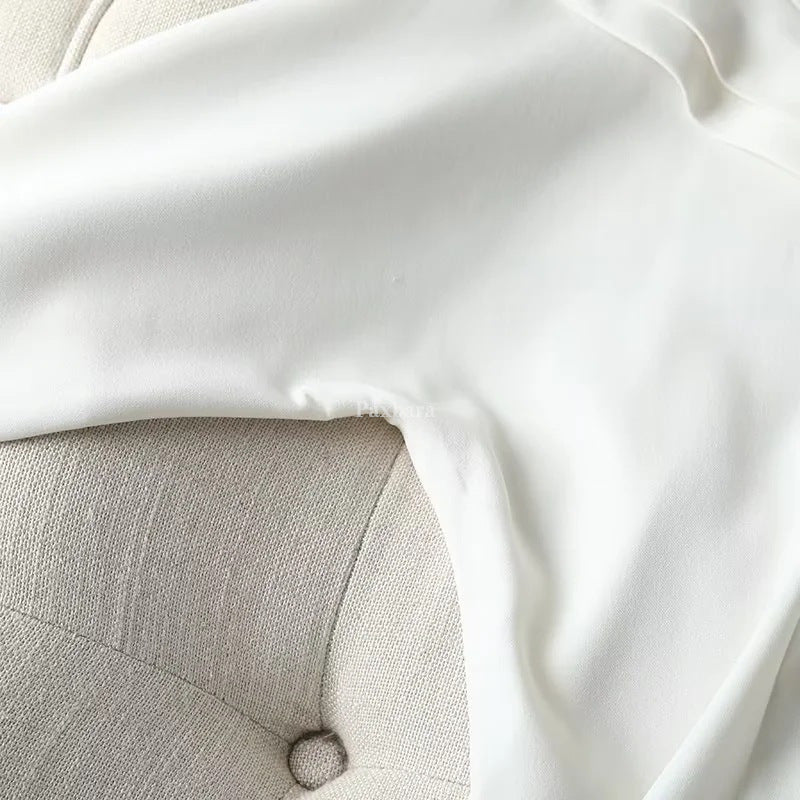 Women's Autumn Professional Round Neck Chiffon Solid Blouses