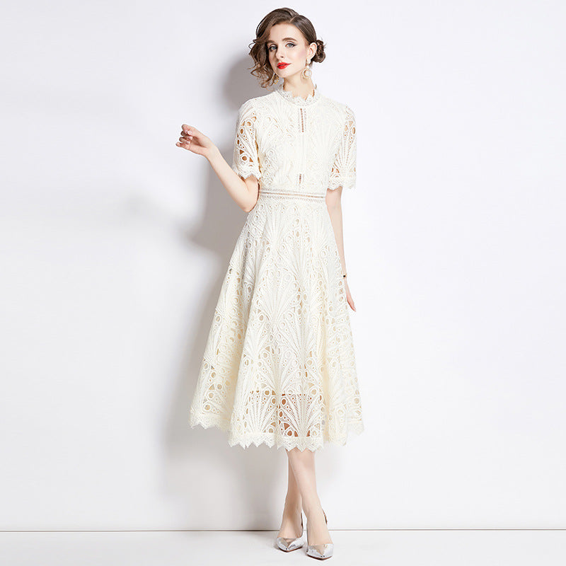Women's Dress For Summer Crochet Embroidery Design Sense Niche Chic Dresses