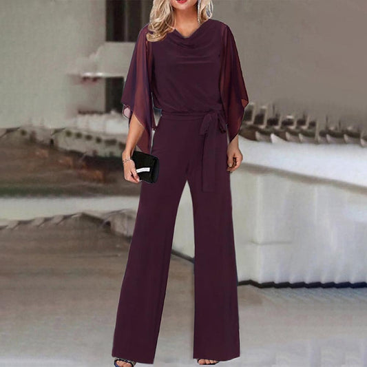 Women's Summer Fashion Solid Color High Waist Pants