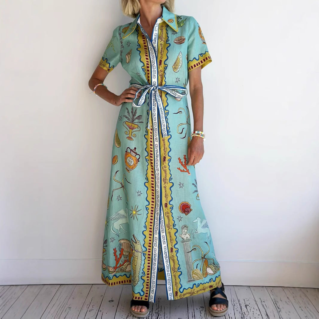 Personalized Iti Lantern Sleeve Casual Fashion Dress