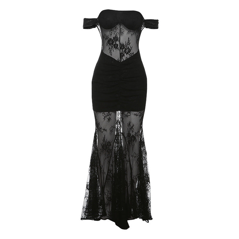 Women's Spring Elegant Sexy Lace Slim Dress Clothing