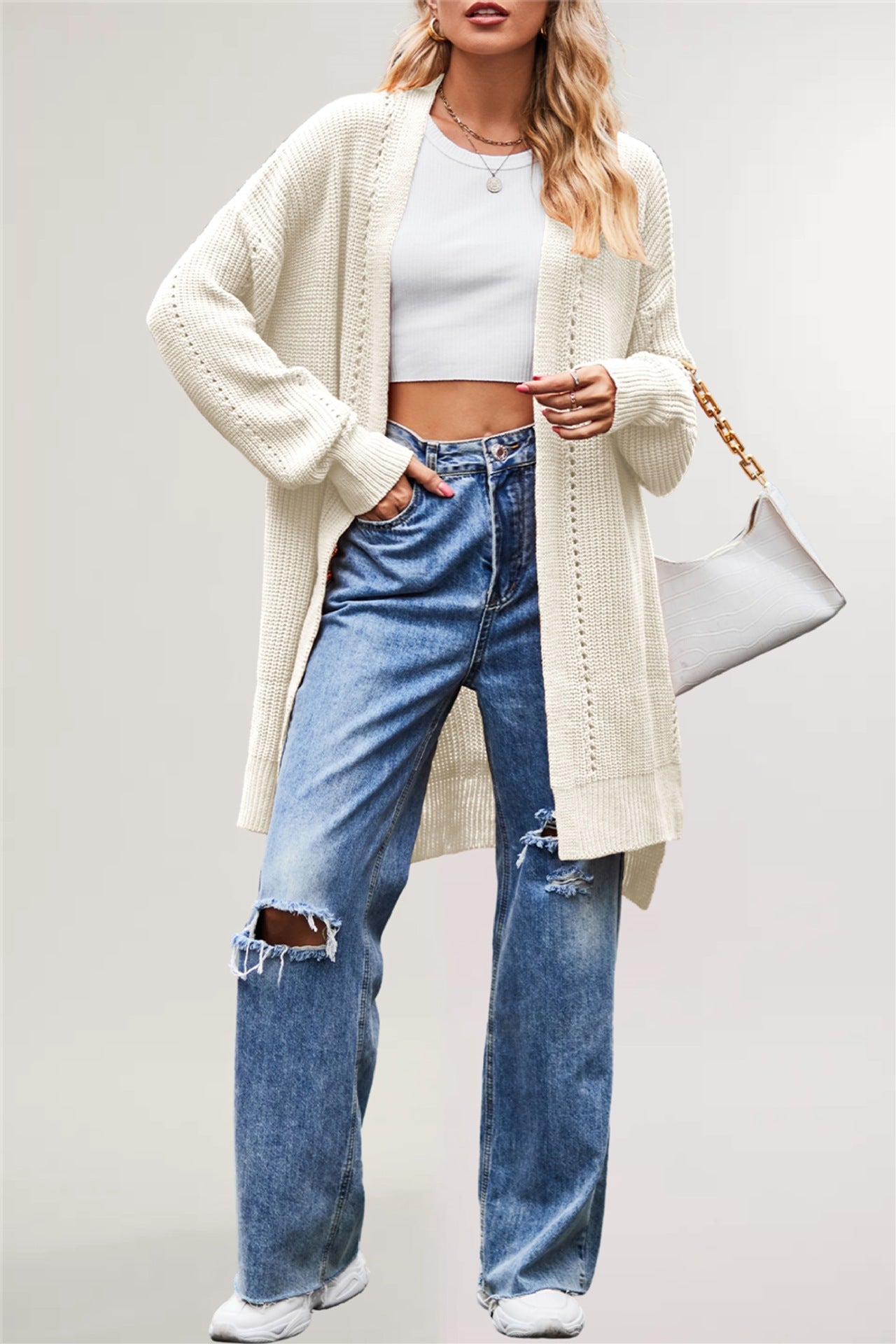 Women's Winter Autumn Solid Color Loose Knitted Sweaters