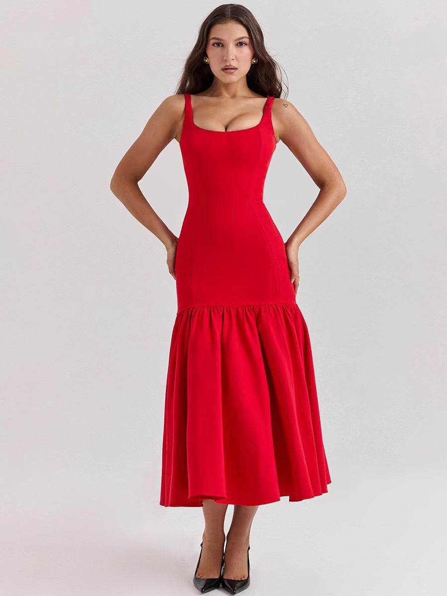 Women's Backless Loose Temperament French Popular Today Fashion Dresses