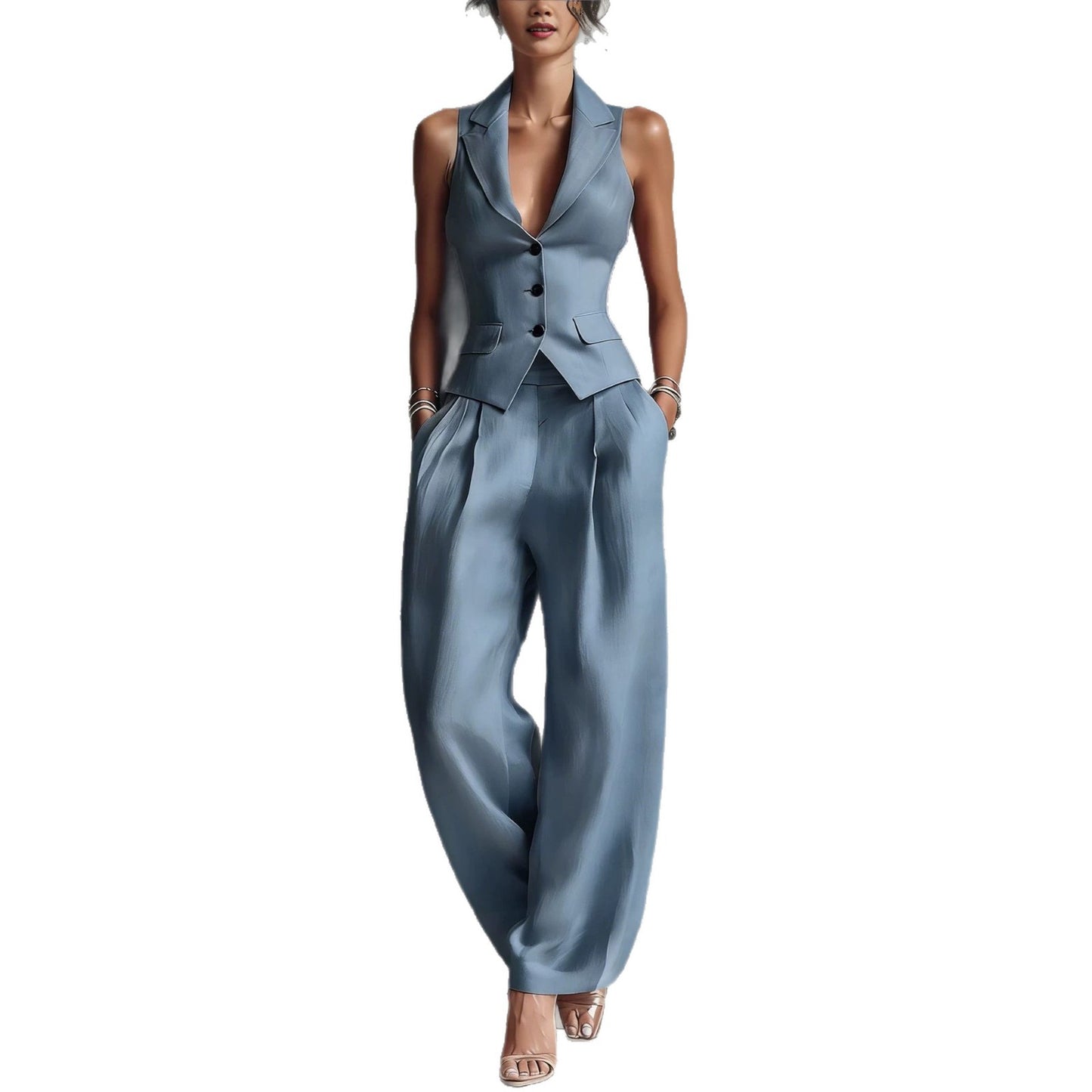 Beautiful Classy Summer Single-breasted Idle Style Fashion Casual Suit