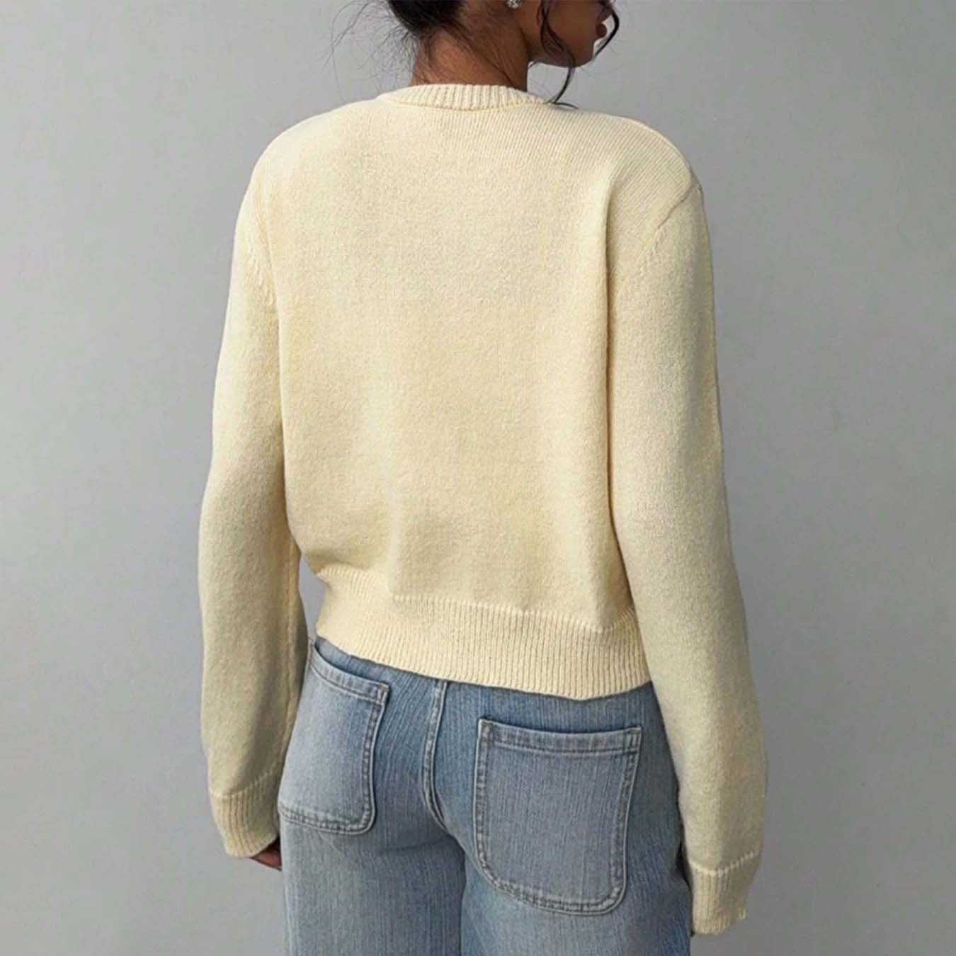 Women's Long Sleeve Soft Glutinous Loose Slimming Sweater