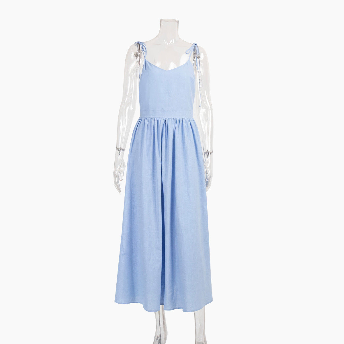 Women's Cotton With Shoulder Straps Spring Elegant Dresses