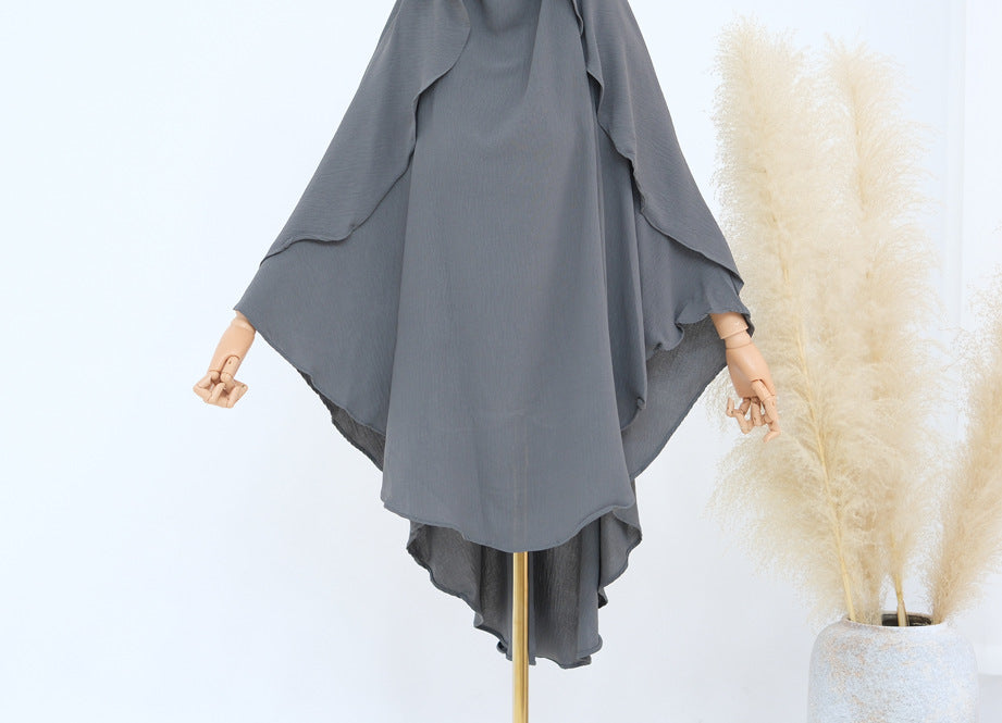 Comfortable Slouchy Solid Color Turban Turkish Dresses