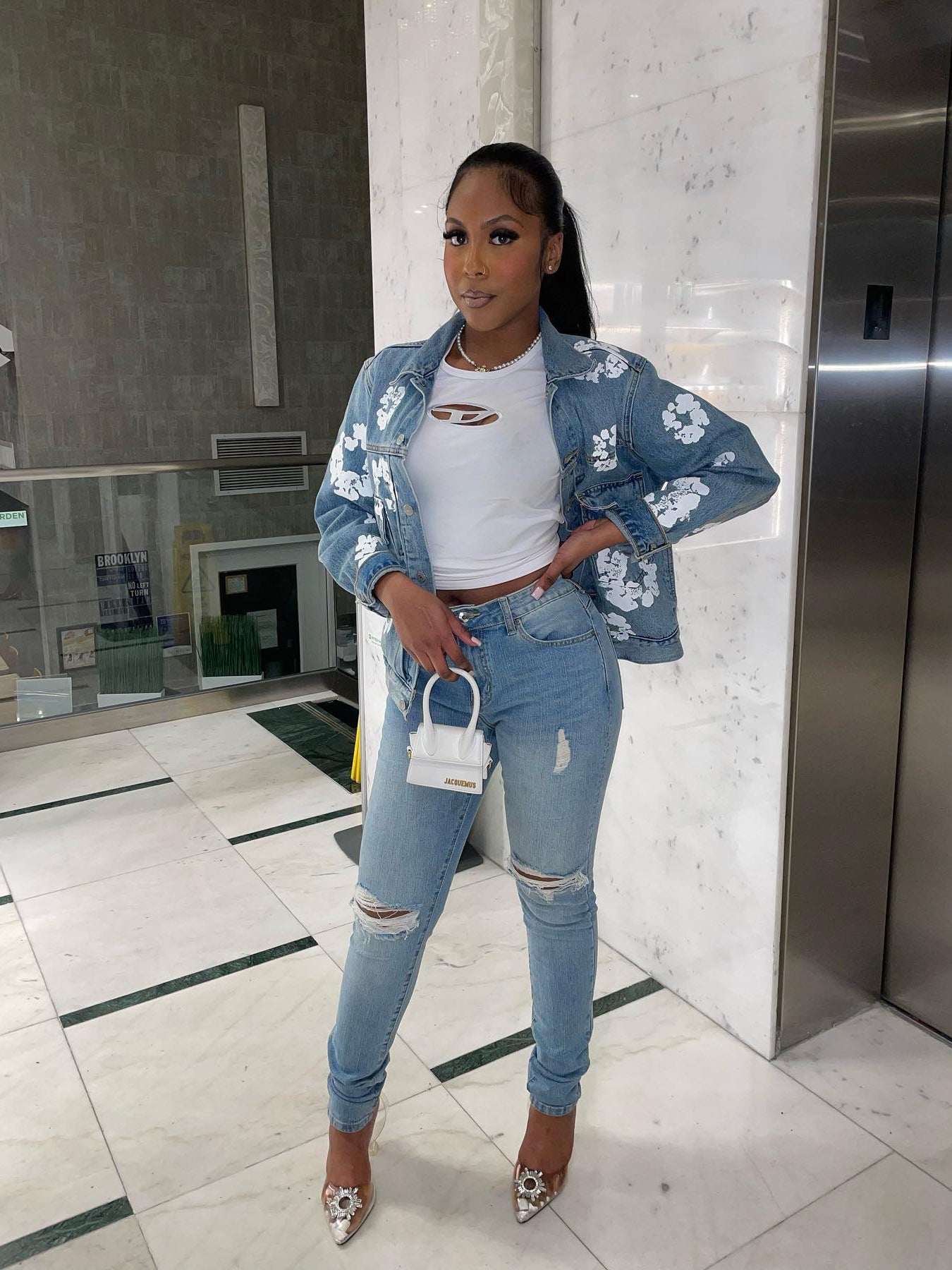 Women's Fashion Personality Street Printing Denim Jackets