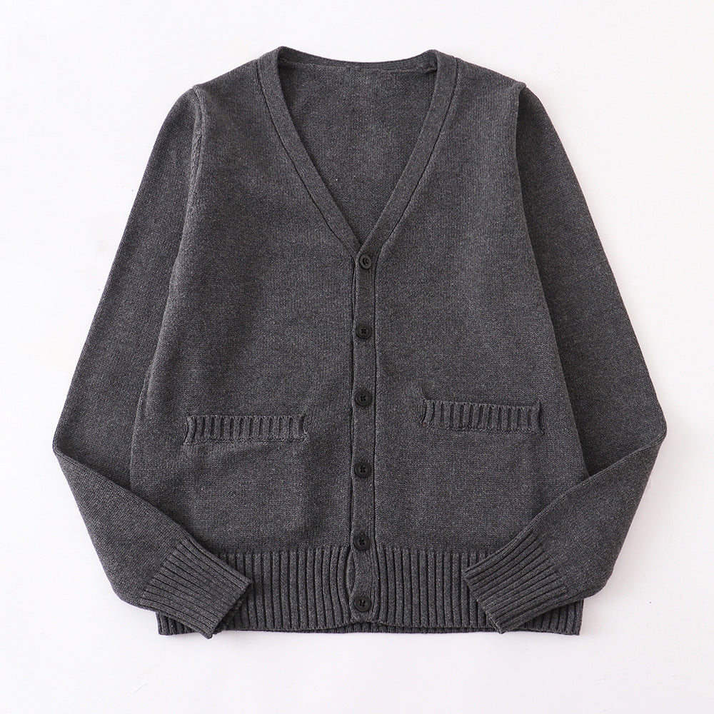 Classy Thickened College Style Dark Gray Women's Sweater