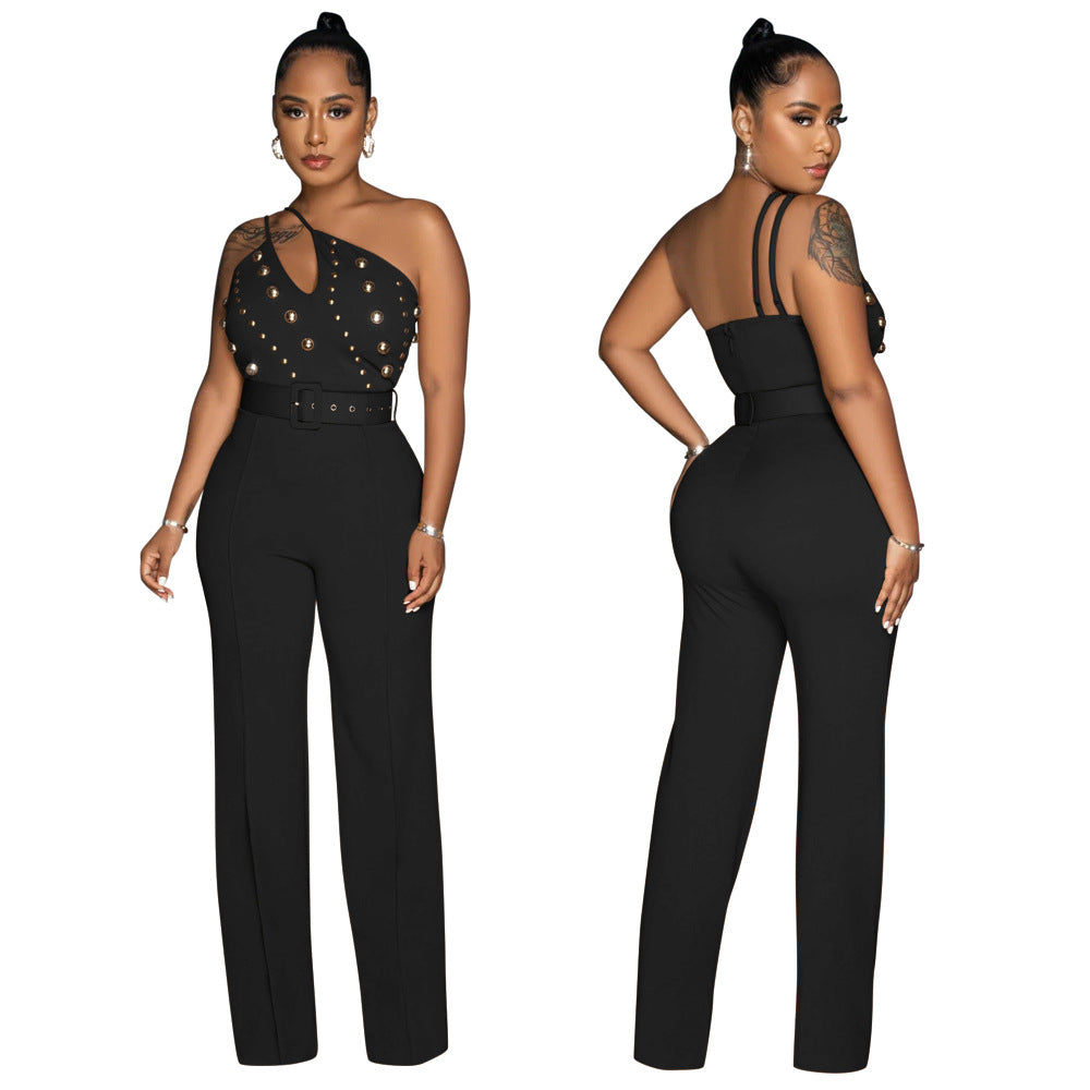 Women's Glamorous Fashionable Solid Color For Jumpsuits