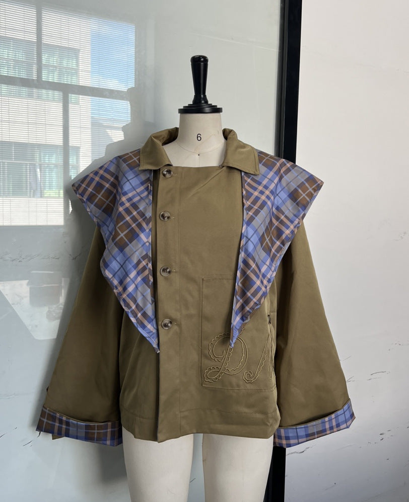 Autumn Korean Style Elegant Lapel Double-sided Shorts