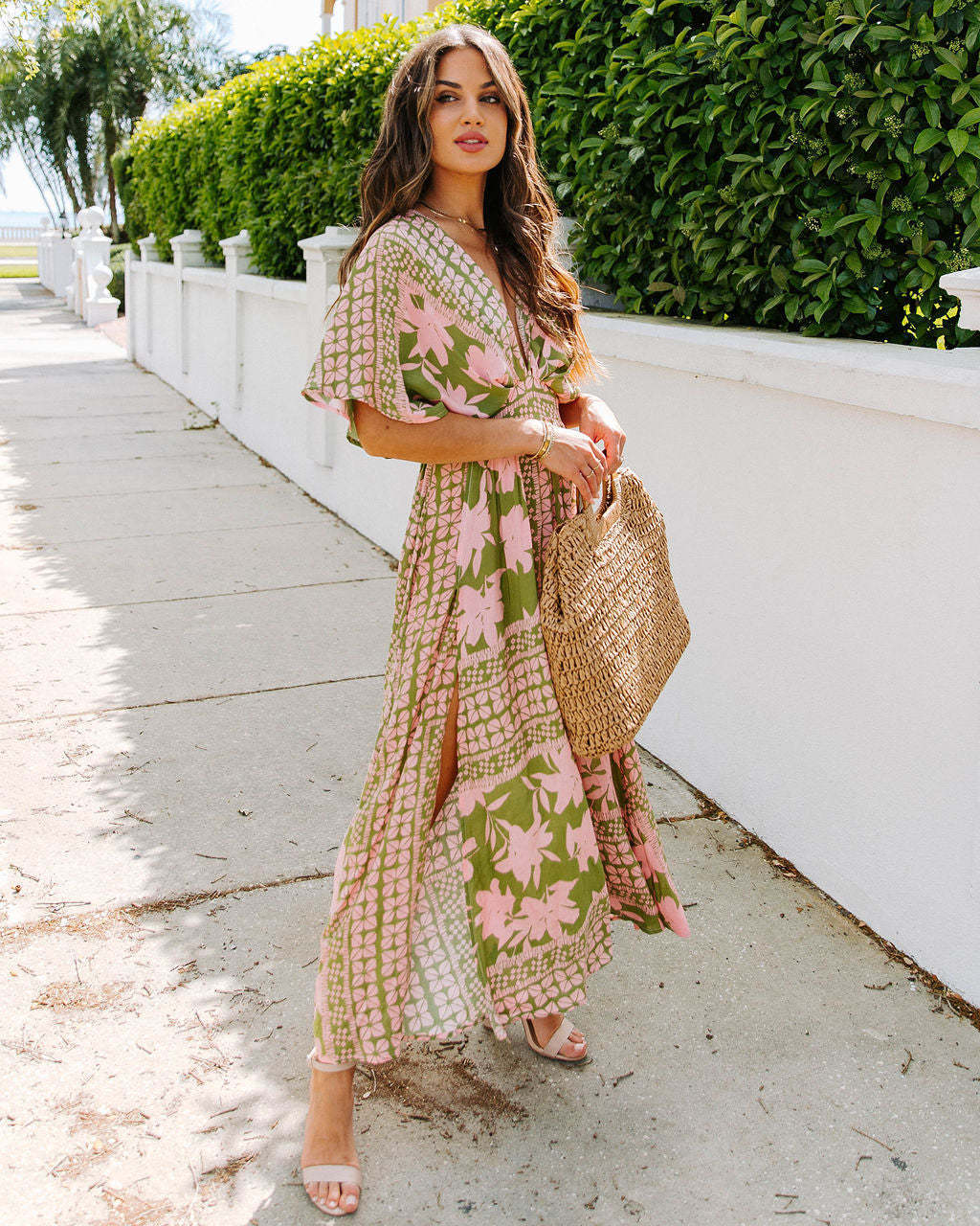 Women's Summer Sexy High Waist Fashion Floral Print Dress