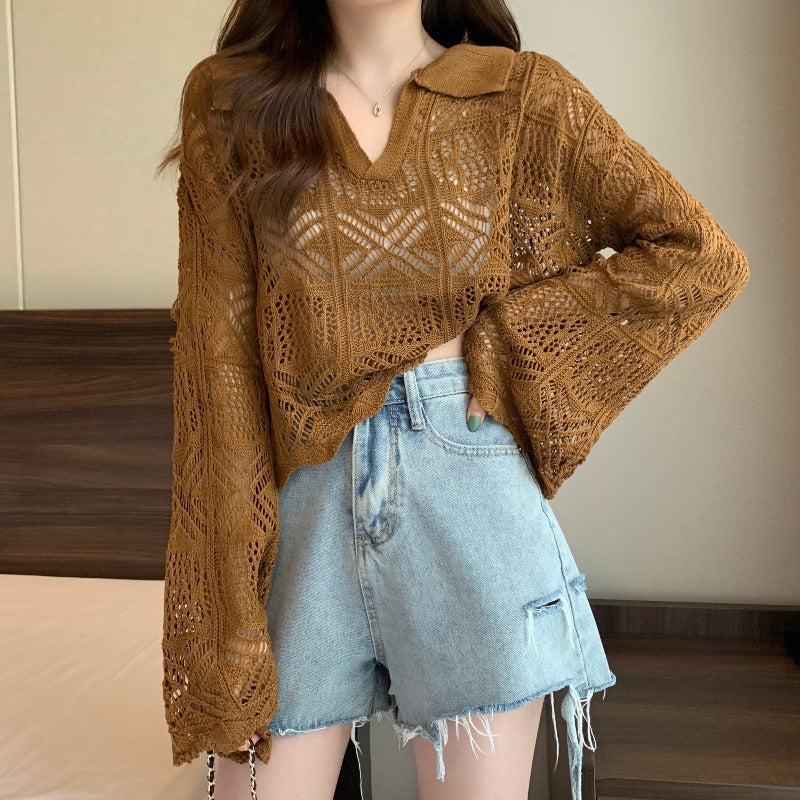 Women's Niche Early Spring Long Sleeve Fresh Sweet Sweaters