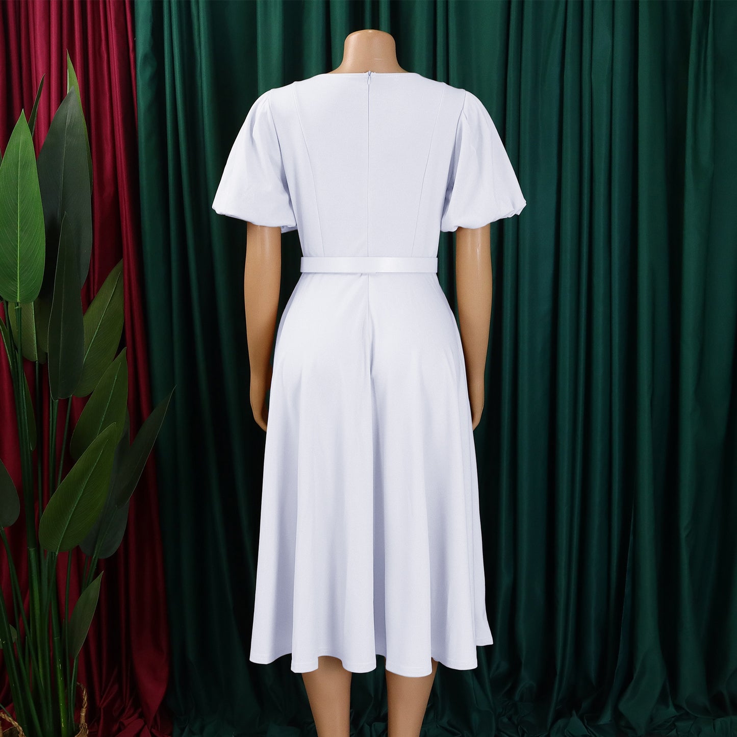 Women's Large Summer Fashion Bubble Elegant High Dress