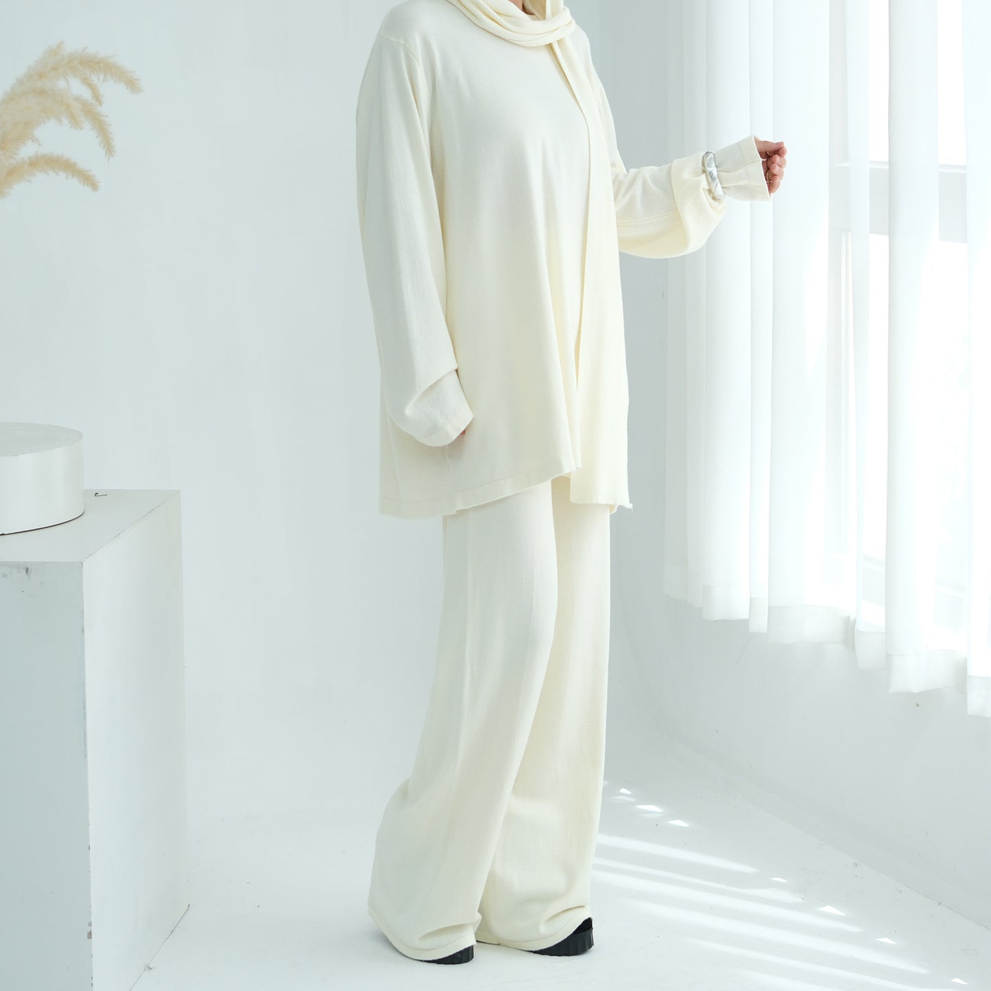 Turkey Knitting Solid Color Two-piece Set Suits