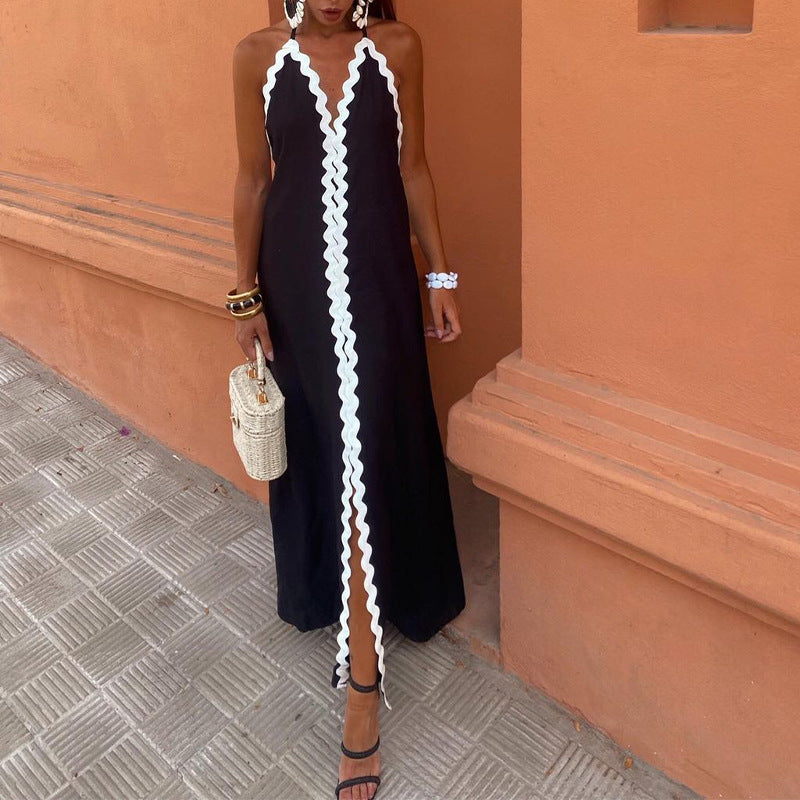 Women's Summer Halter Backless Sexy Dress Simple Dresses