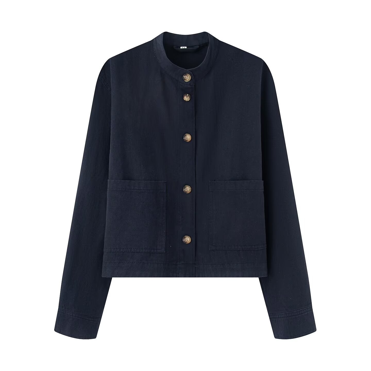 Women's Autumn Street Fashion Stand Collar Denim Jackets