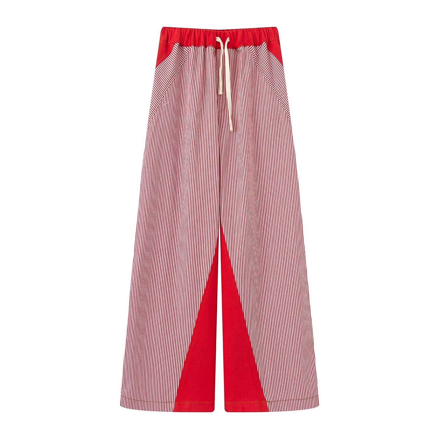 Women's Fashion Casual Versatile Loose Color Matching Slimming Pants