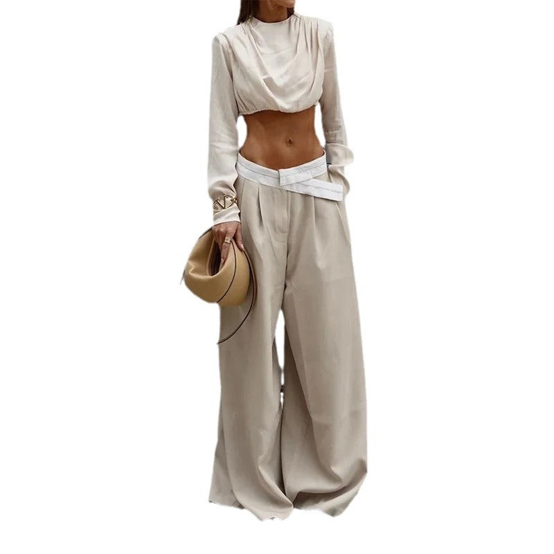 Autumn Fashion Solid Color High Waist Suits