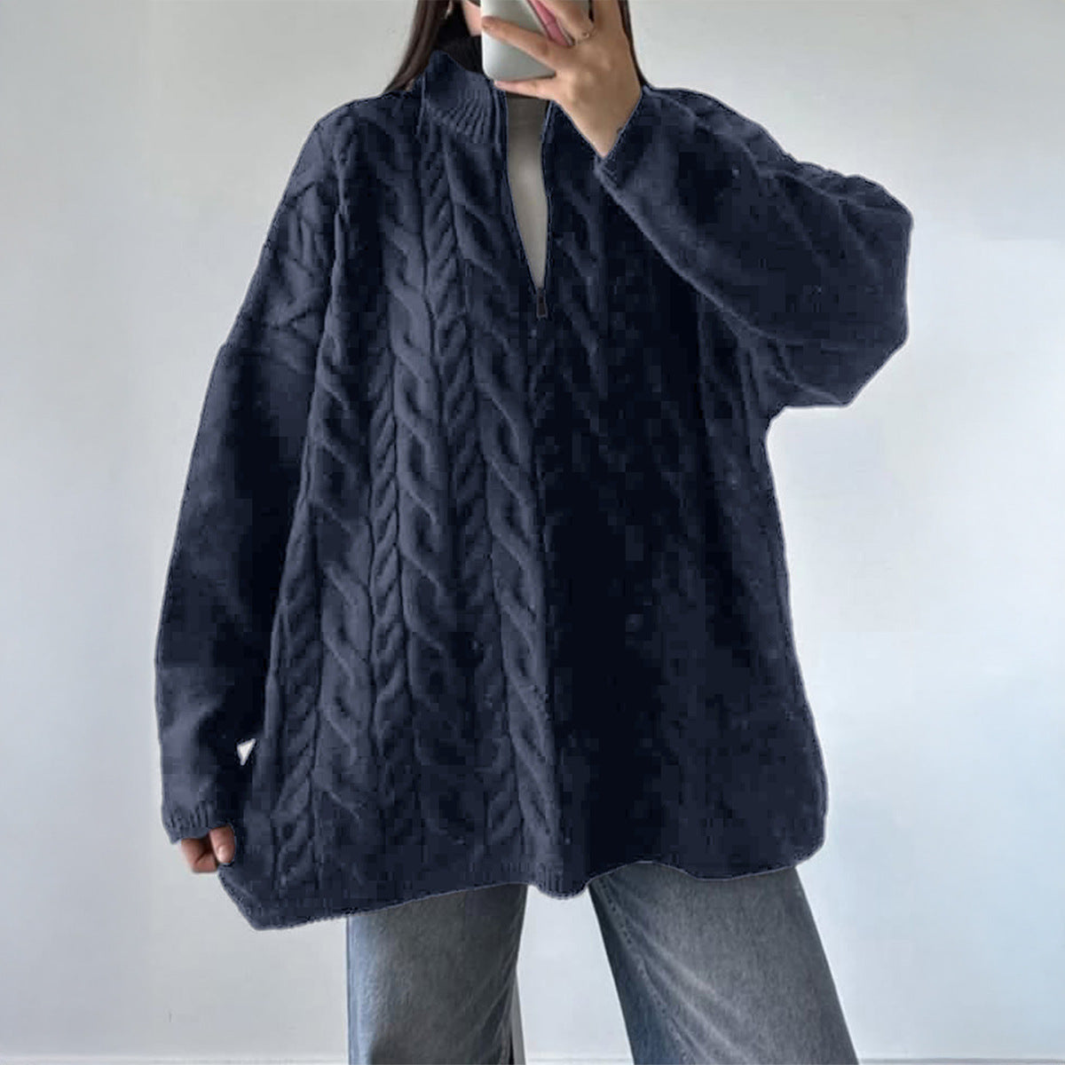 Women's Leisure Vacation Woolen Solid Color Long Clothing