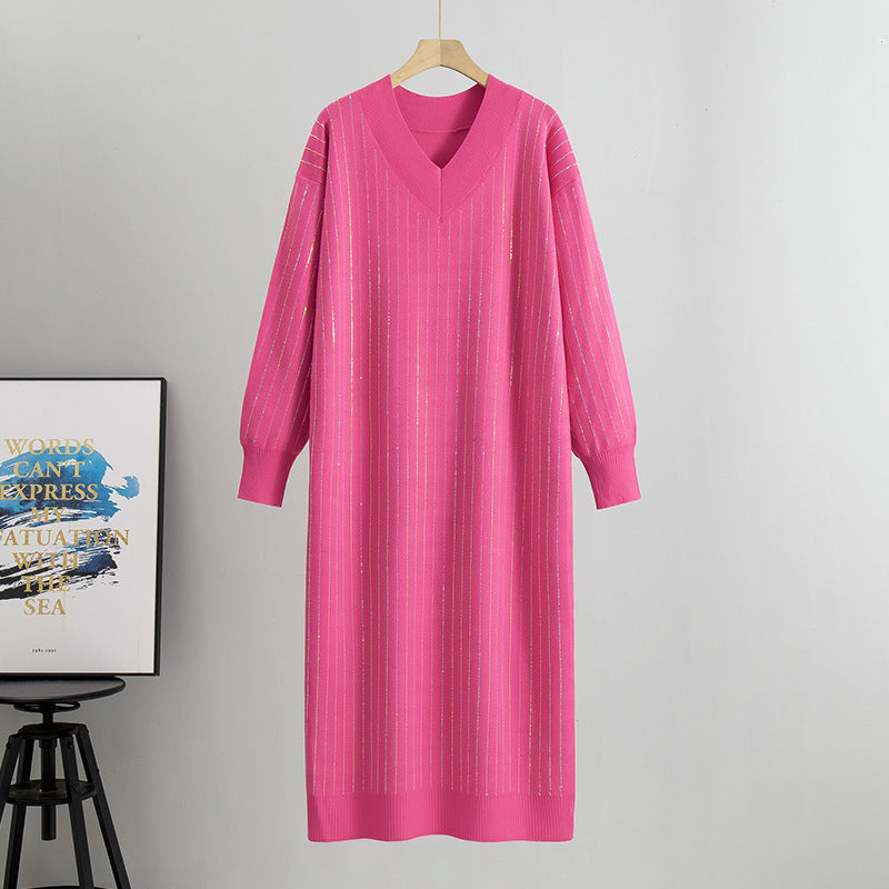Women's Idle Style Loose Rhinestone Woolen Spring Inner Knitted Skirts