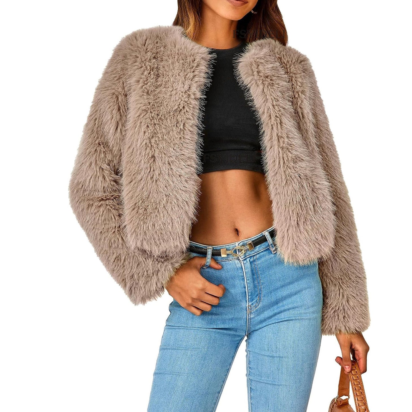 Women's Imitation Fur Card Holder Fashion Wear Coats