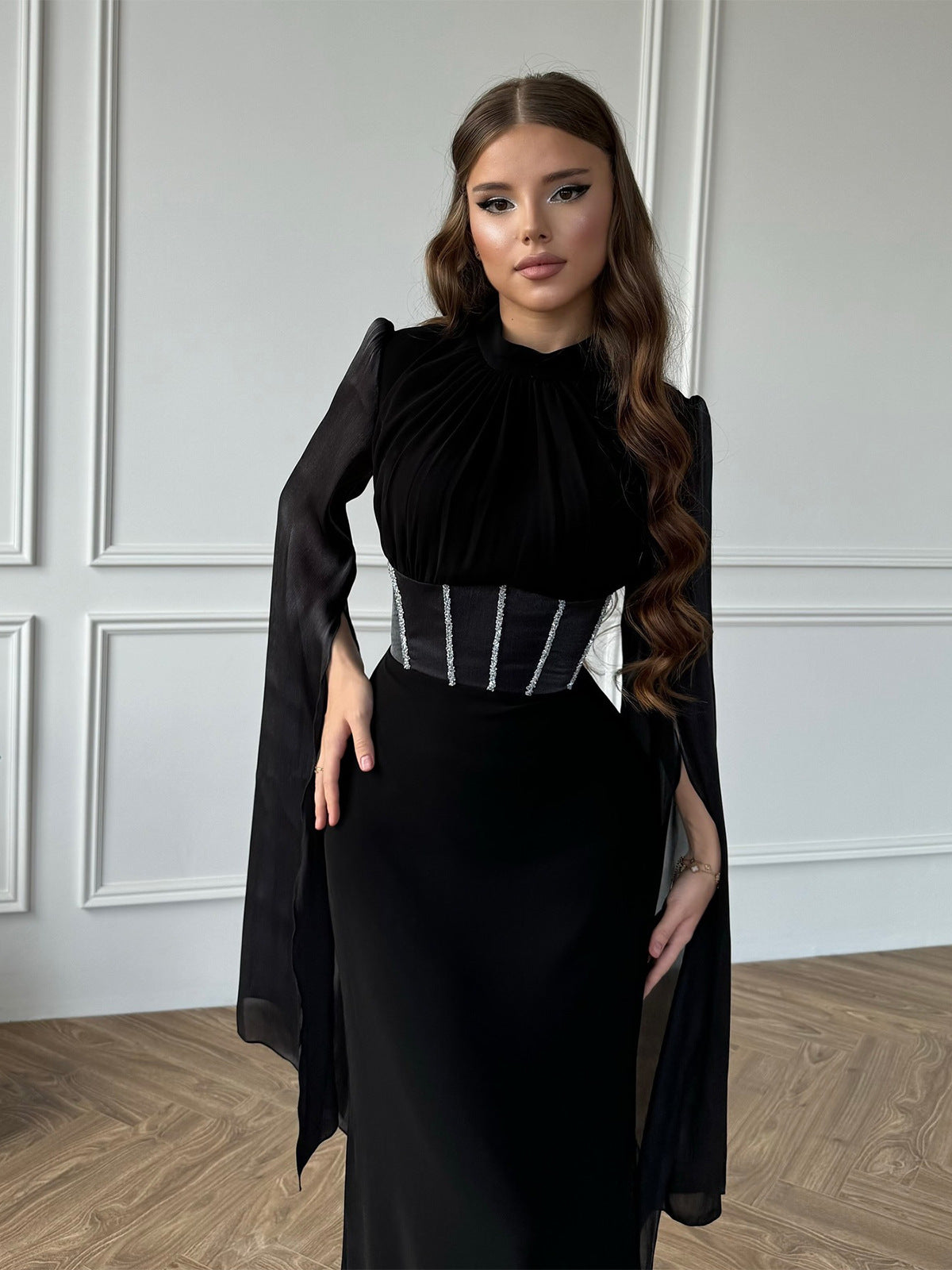 Women's Spring Fashion Elegant Graceful Long Sleeve Dresses