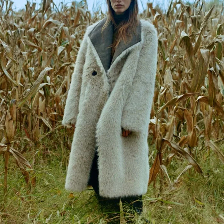 Women's Double-sided Two-sided Wear Long Overcoat Outerwear Coats