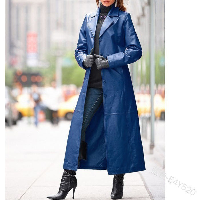 Women's Hot Single Button Leather Wind Jackets