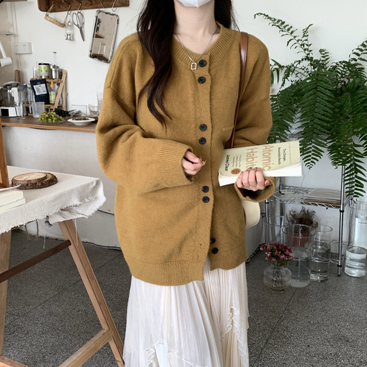 Beautiful Women's Loose Idle Style Stitching Knitwear