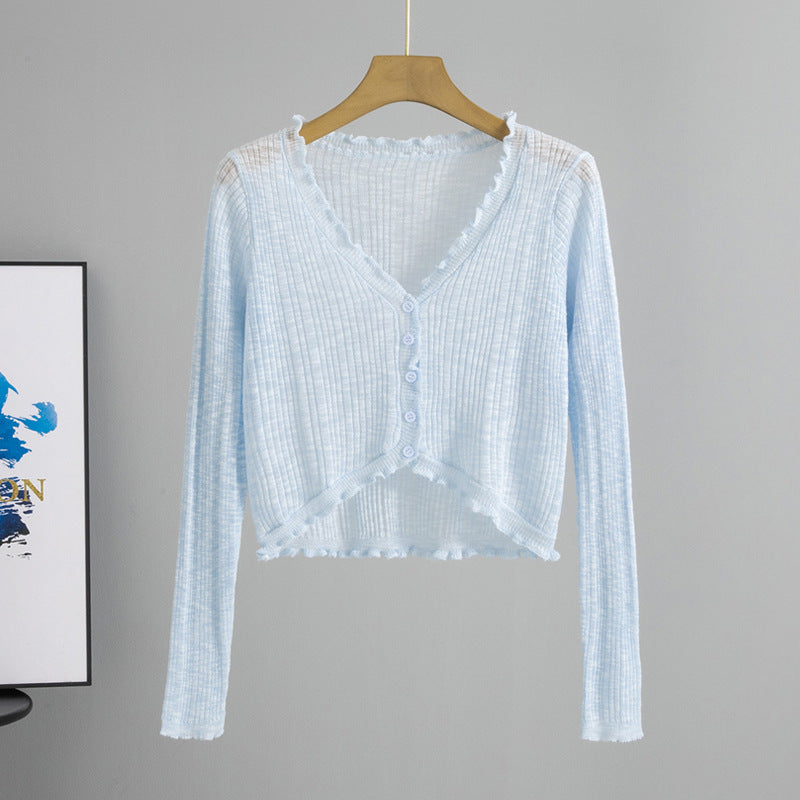 Women's Lace Knitted Office Summer Thin Type Sunscreen Coats