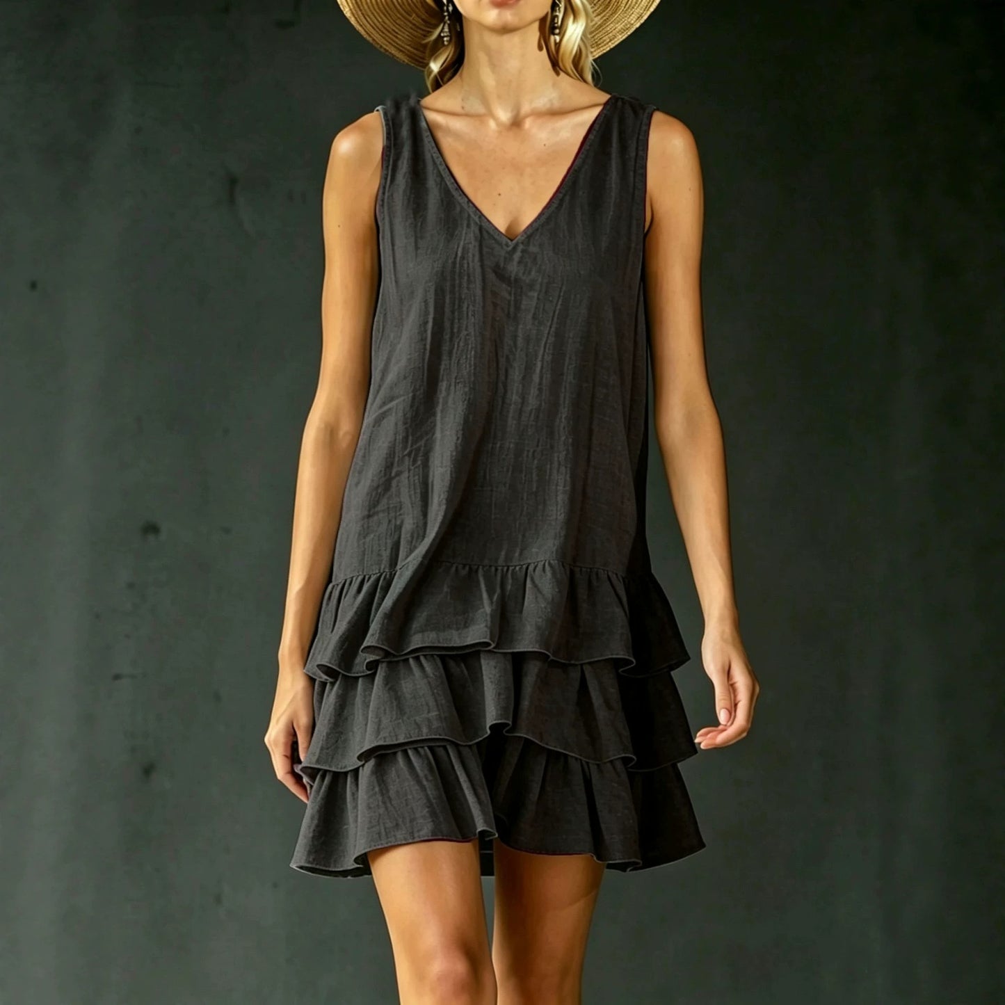 New Women's Summer Fashion Stitching Sleeveless Vests