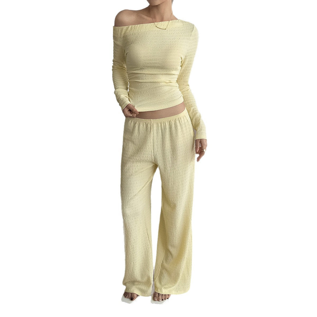 Women's Leisure Vacation Long Sleeve Two-piece Fashion Casual Suit