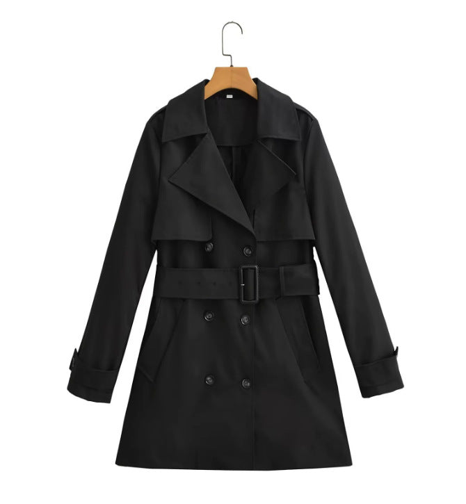 Women's Casual Loose Version With Belt Mid-length Coats