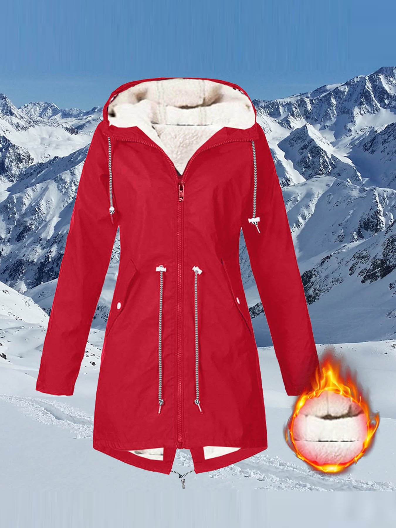 Comfortable Fleece Outdoor Mountaineering Hooded Shell Coats