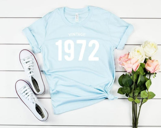 Women's & Men's & English Letters Vintage Print T-shirt Sleeve Blouses