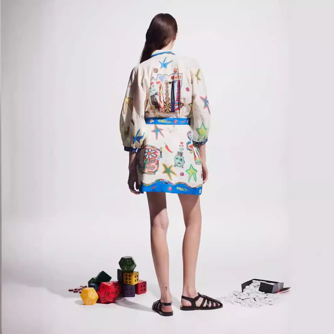 Casual Fashion Printing Shirt Temperament Wild Dress