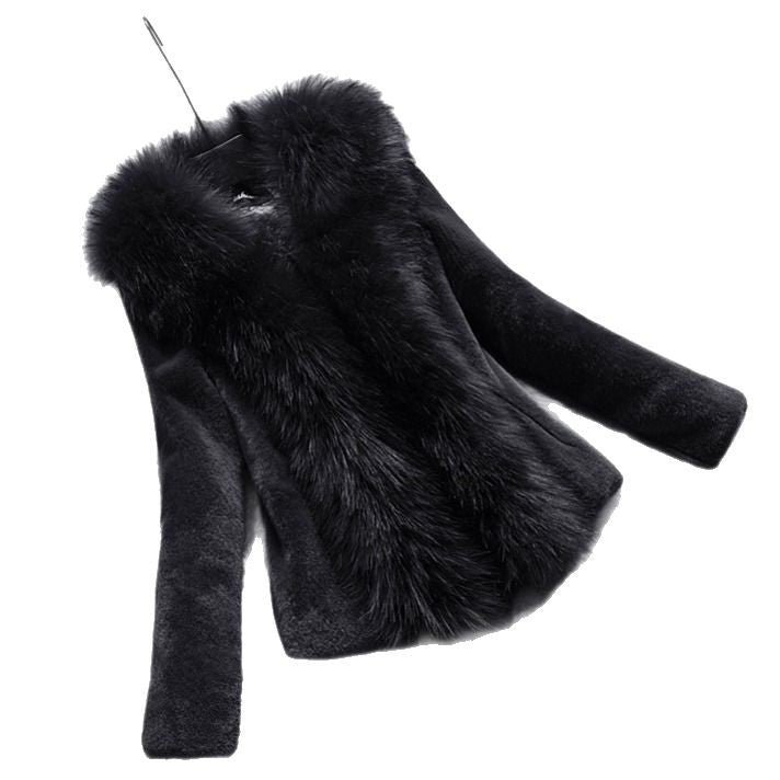 Women's Slimming Long Sleeves Imitation Fox Korean Coats