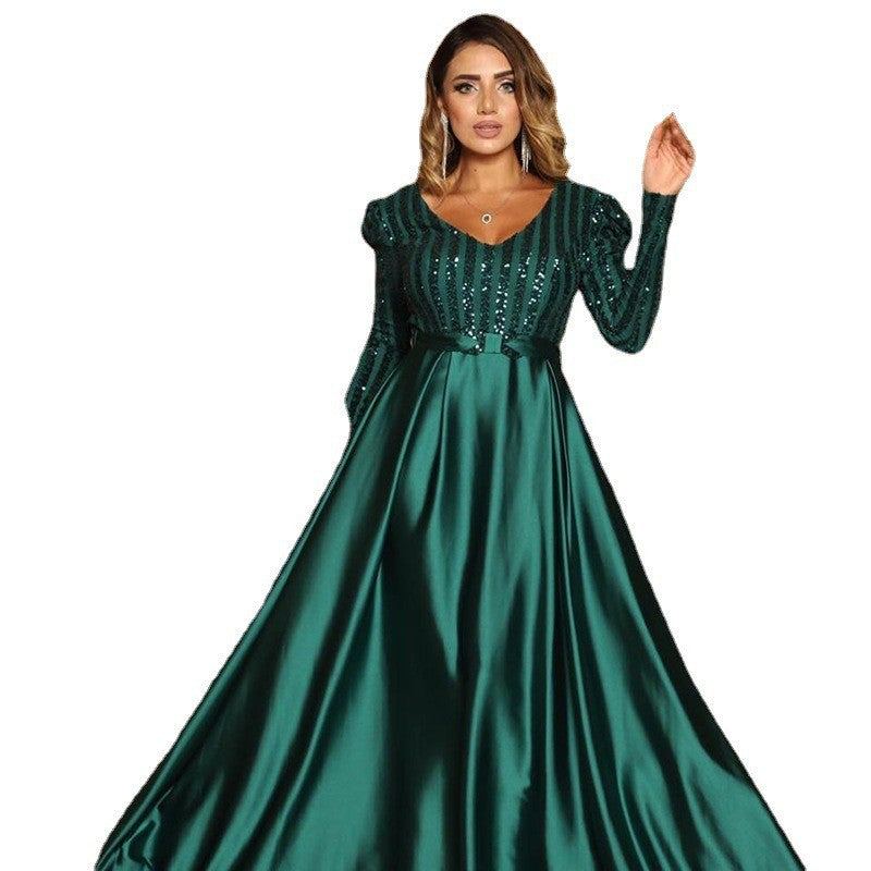 Women's Deep V Swing Sexy Dress Trailing Wedding Dresses