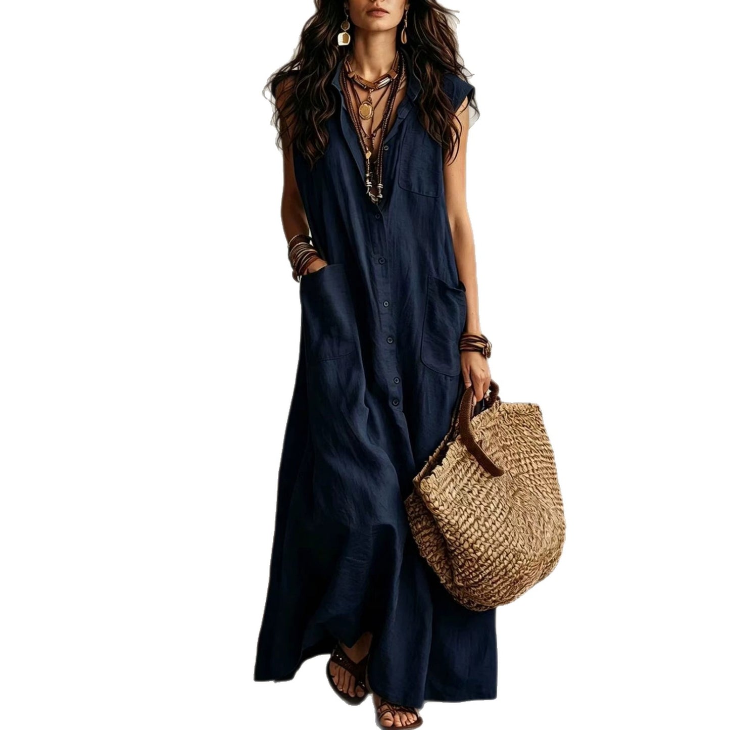 Summer Elegant Graceful Bohemian Vacation Loose Dress