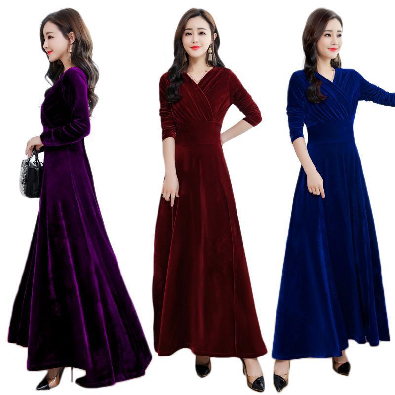 Women's Spring Long Graceful Sleeve Autumn Dress